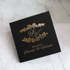 Transparent  Acrylic Invitation Card With Hard Cover Black Invitation Card